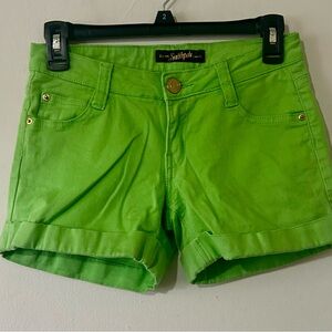 South Pole Y2K Vibrant Green Jean Shorts